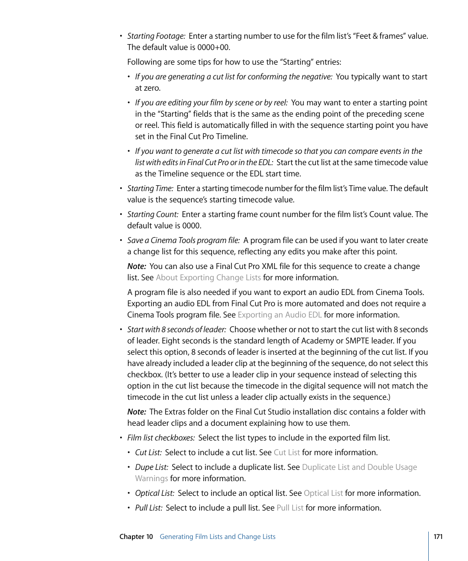 Apple Cinema Tools 4 User Manual | Page 171 / 258