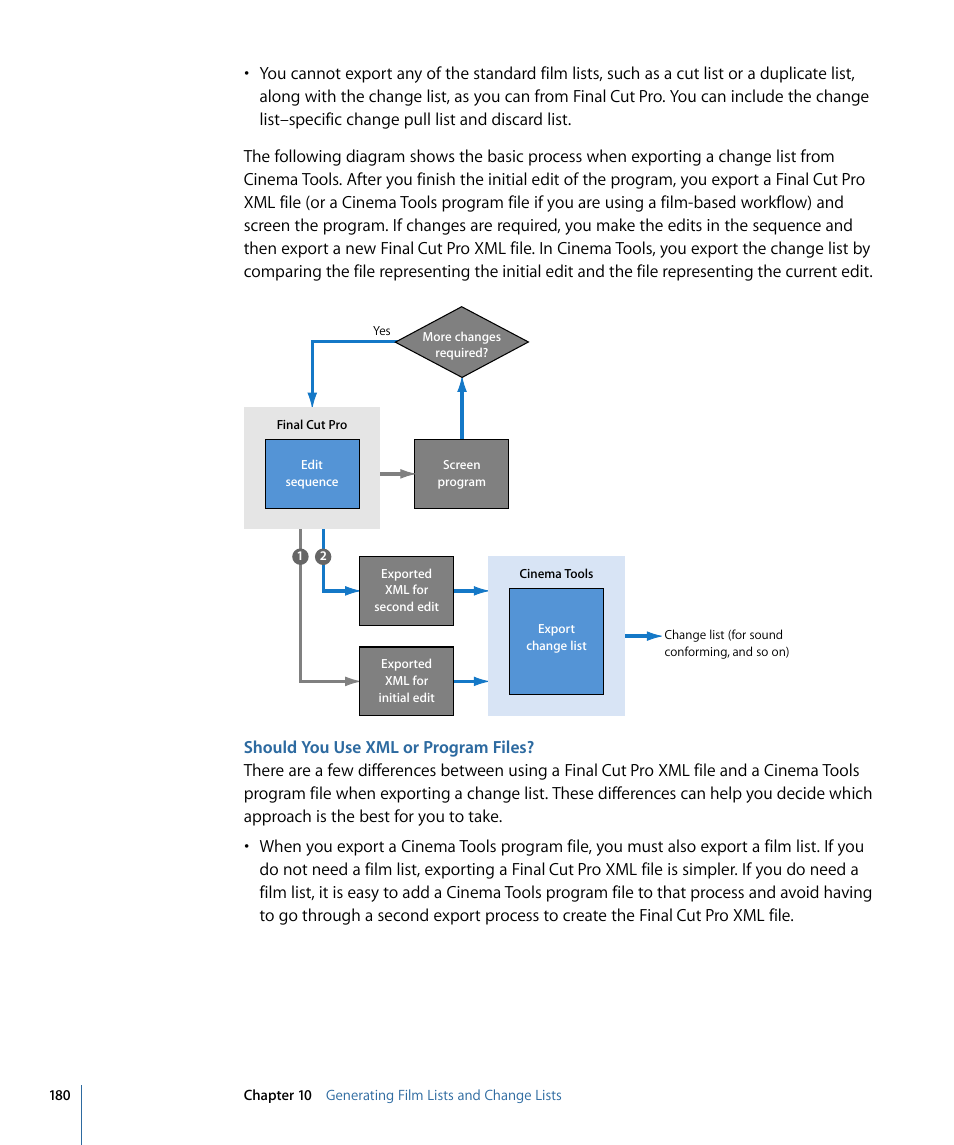 Should you use xml or program files | Apple Cinema Tools 4 User Manual | Page 180 / 258