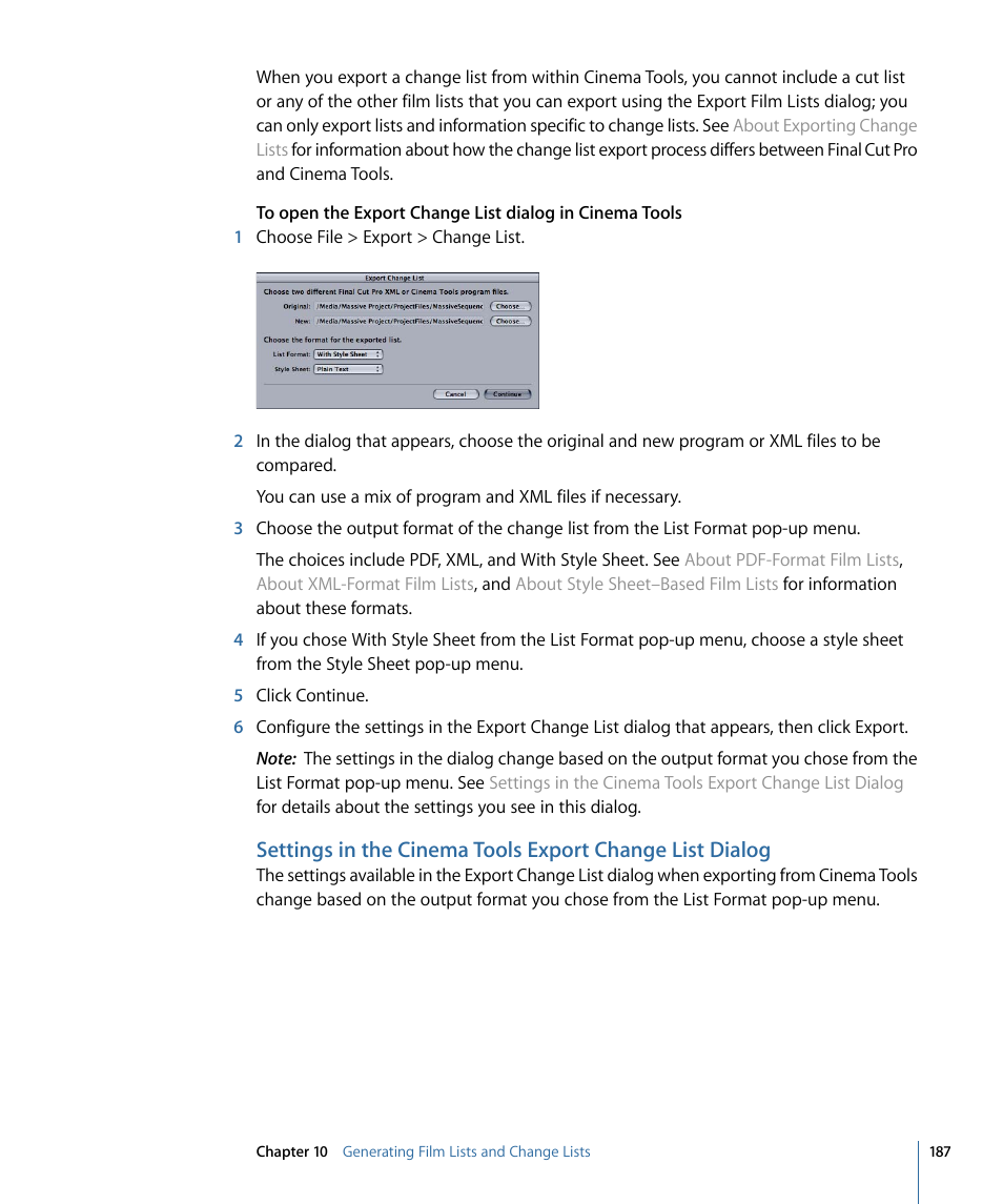 Apple Cinema Tools 4 User Manual | Page 187 / 258