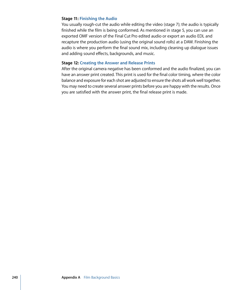 Apple Cinema Tools 4 User Manual | Page 240 / 258