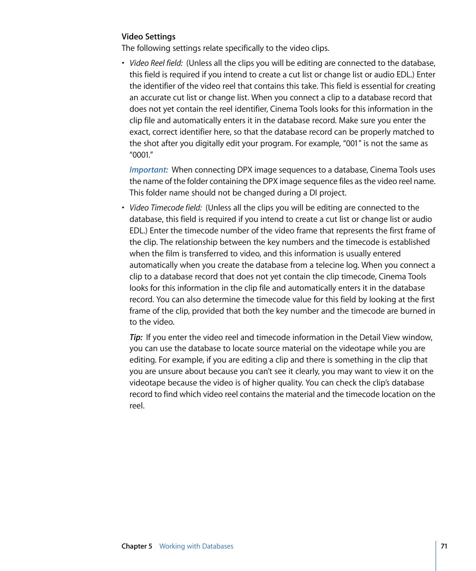 Apple Cinema Tools 4 User Manual | Page 71 / 258