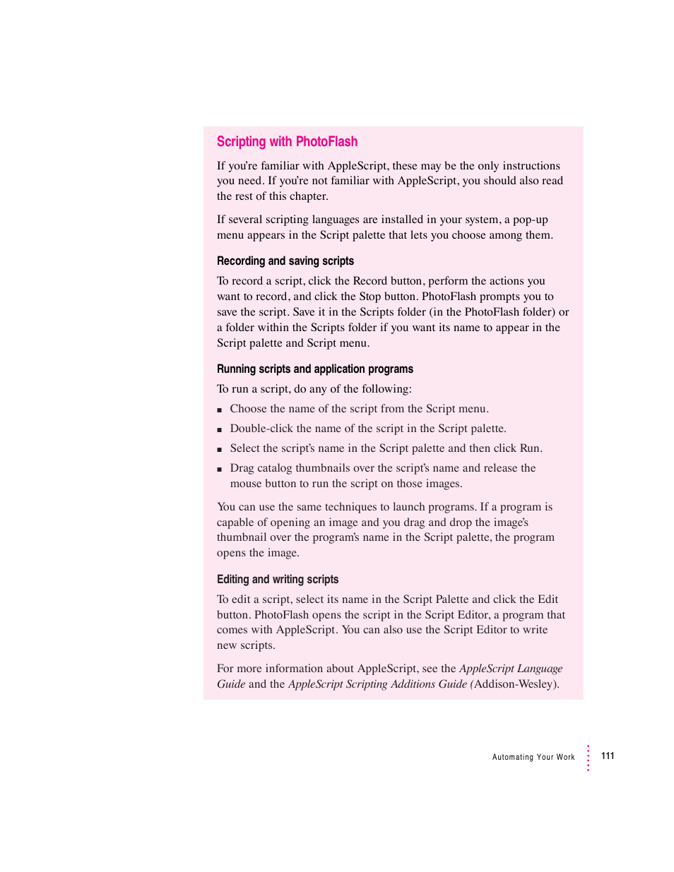 Apple Macintosh PhotoFlash User Manual | Page 121 / 156