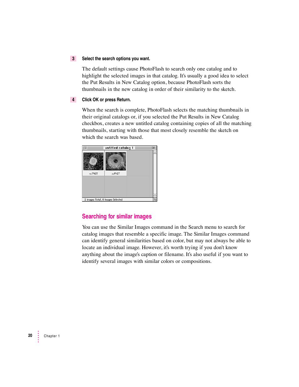 Searching for similar images | Apple Macintosh PhotoFlash User Manual | Page 31 / 156