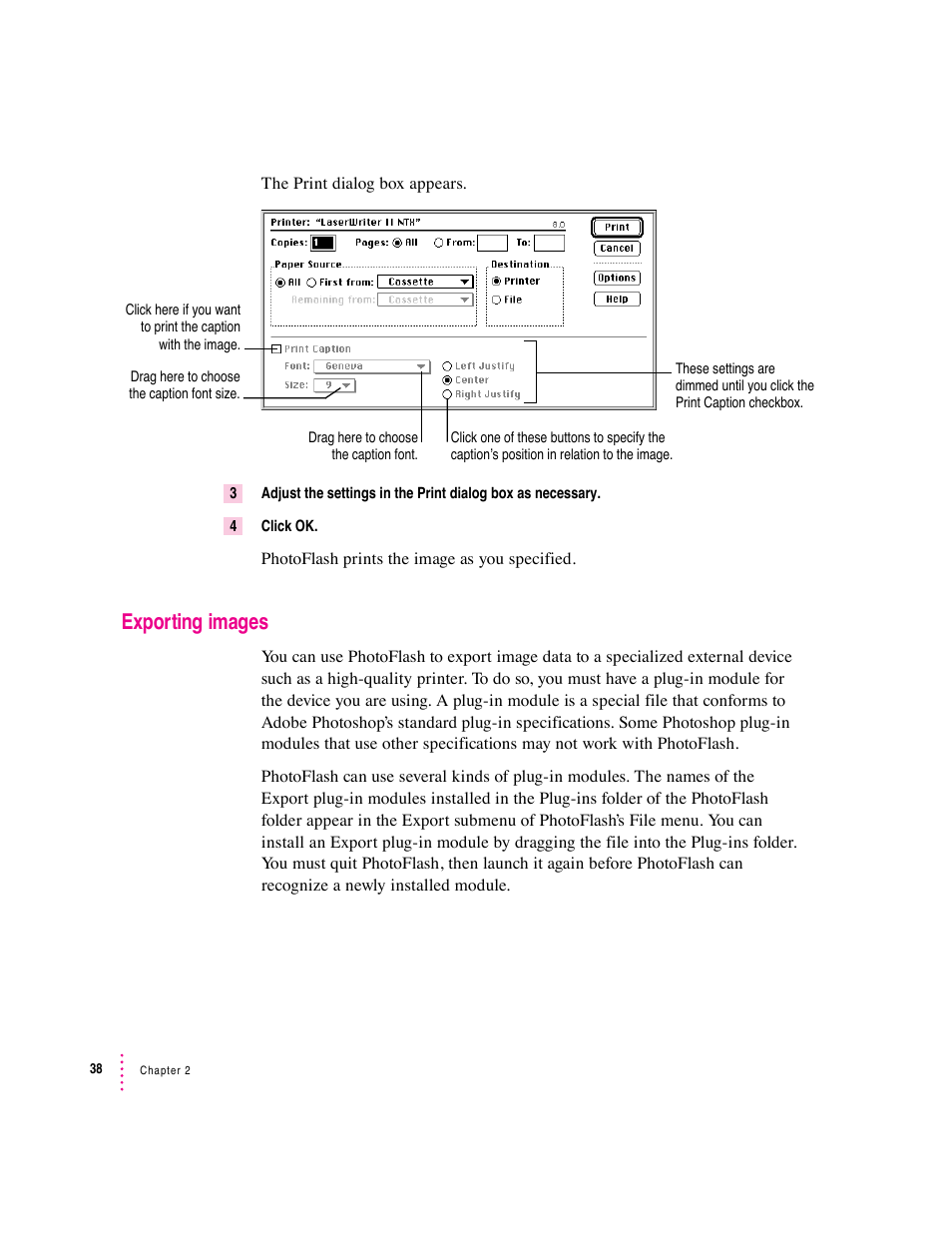 Exporting images | Apple Macintosh PhotoFlash User Manual | Page 49 / 156