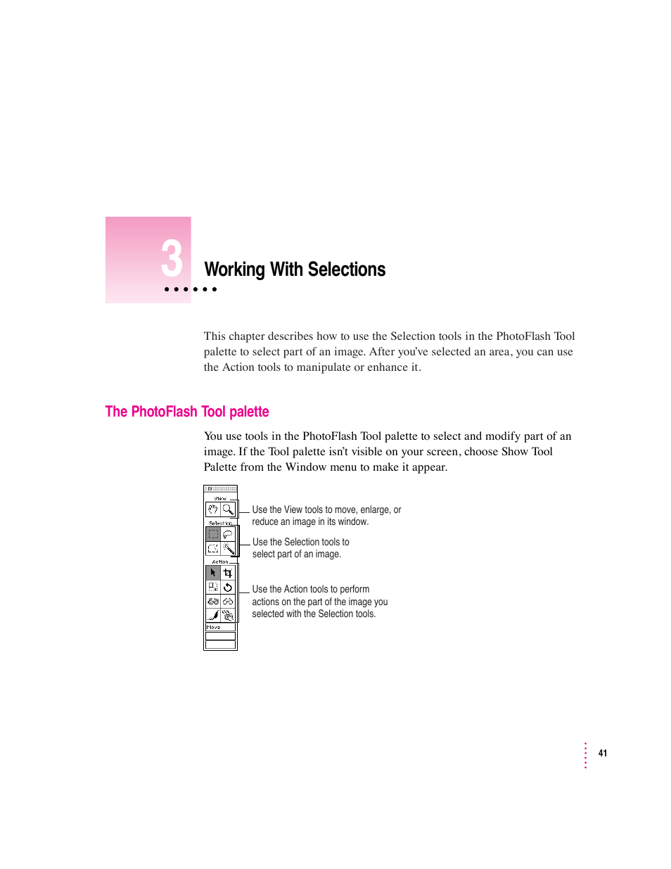 Working with selections | Apple Macintosh PhotoFlash User Manual | Page 51 / 156