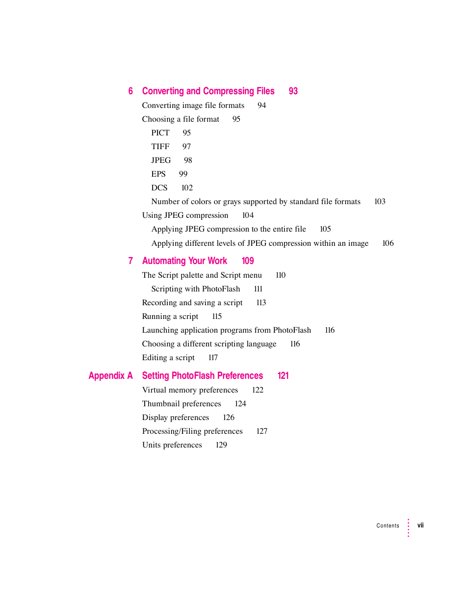 Apple Macintosh PhotoFlash User Manual | Page 7 / 156