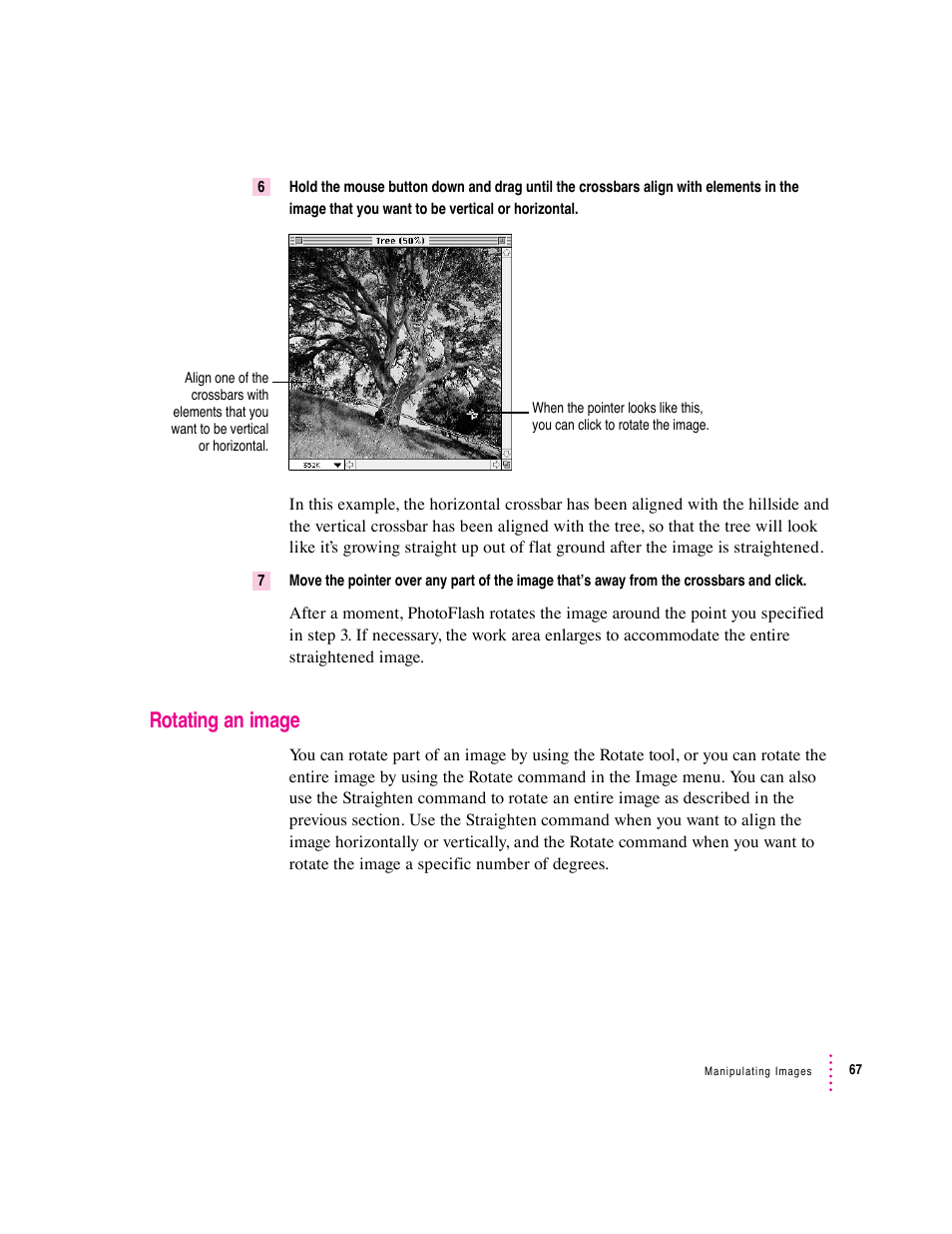 Rotating an image | Apple Macintosh PhotoFlash User Manual | Page 77 / 156