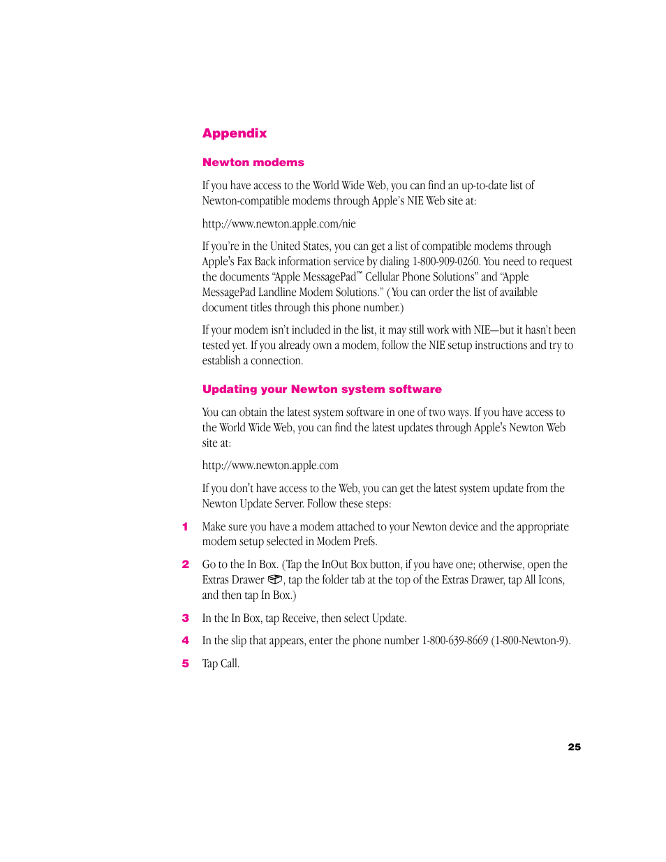 Apple Newton Internet Enabler User Manual | Page 25 / 29