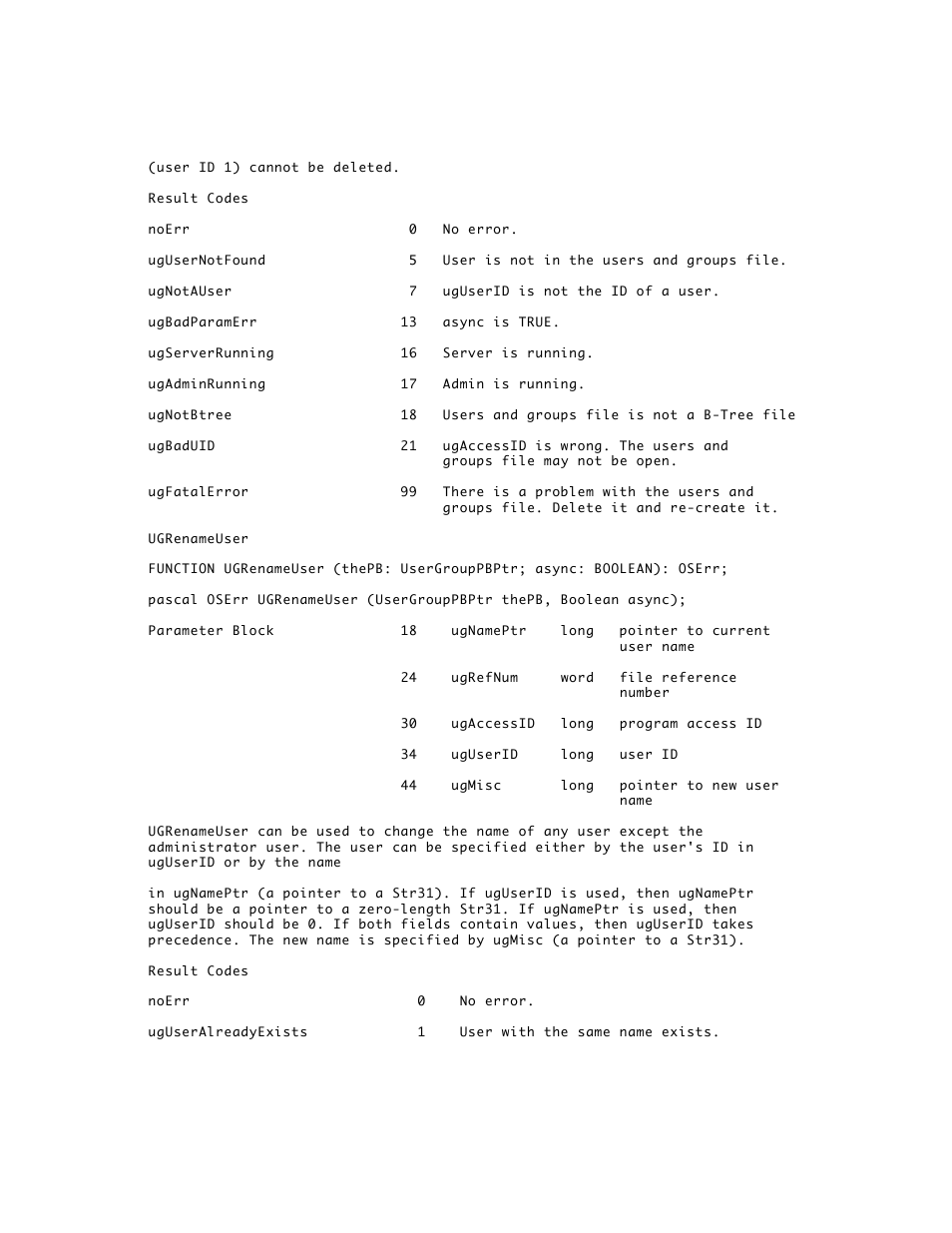 Apple AppleShare 3.0 Users and Groups Programming Interface User Manual | Page 10 / 32