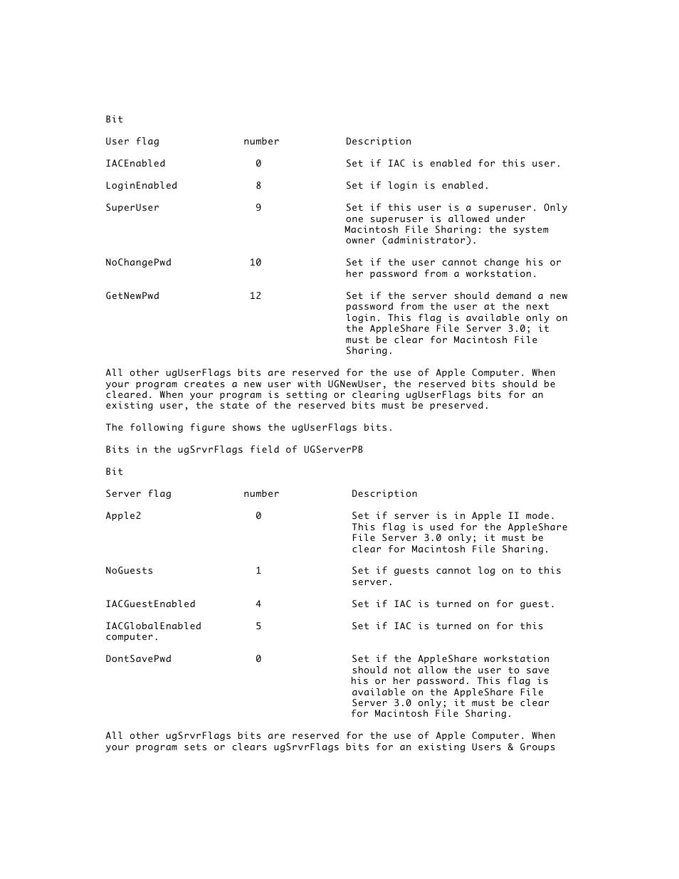 Apple AppleShare 3.0 Users and Groups Programming Interface User Manual | Page 23 / 32