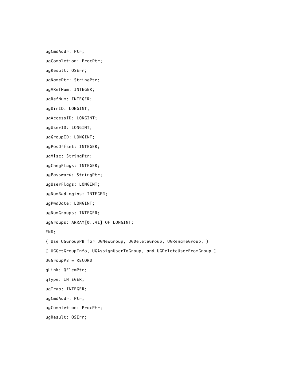 Apple AppleShare 3.0 Users and Groups Programming Interface User Manual | Page 25 / 32