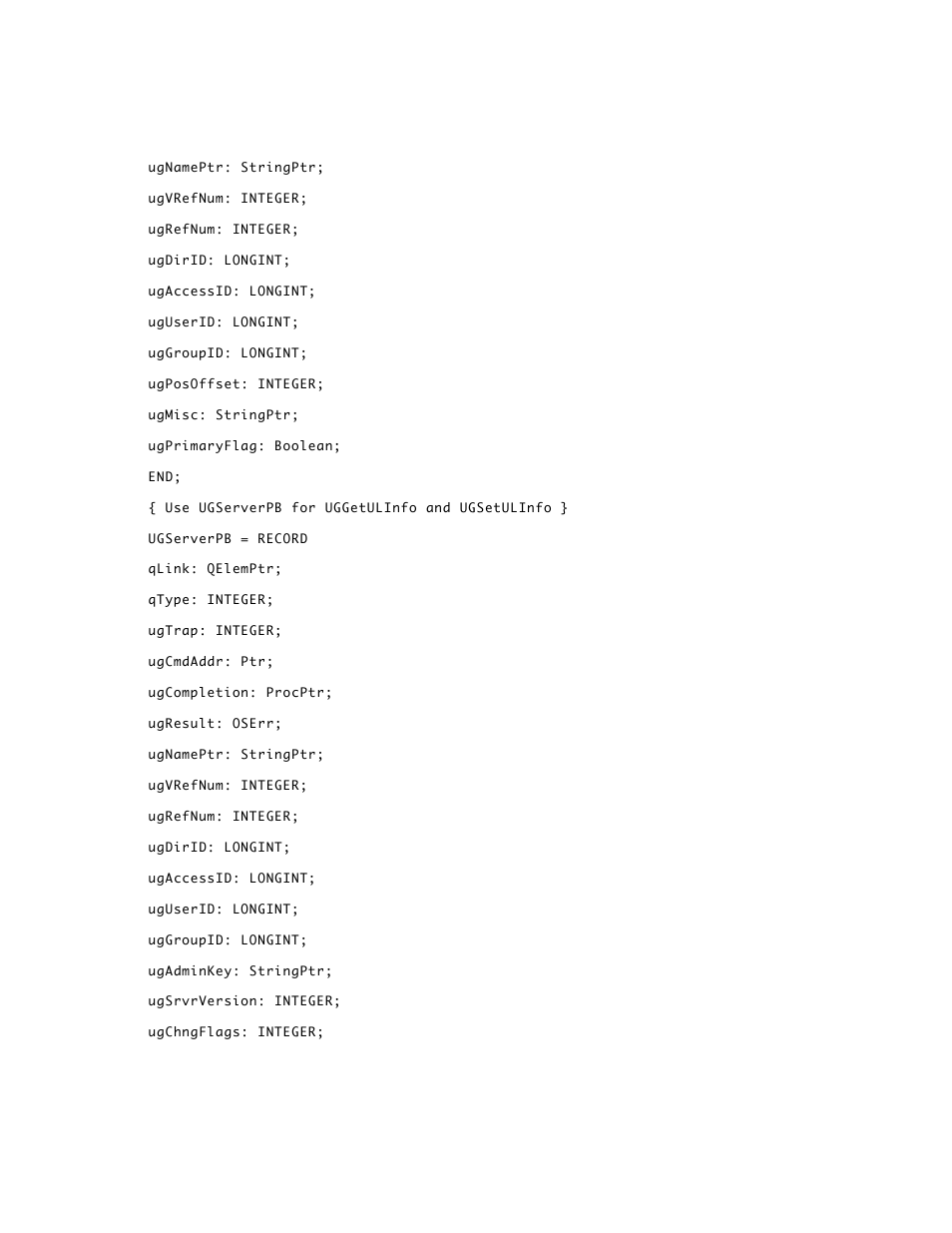 Apple AppleShare 3.0 Users and Groups Programming Interface User Manual | Page 26 / 32