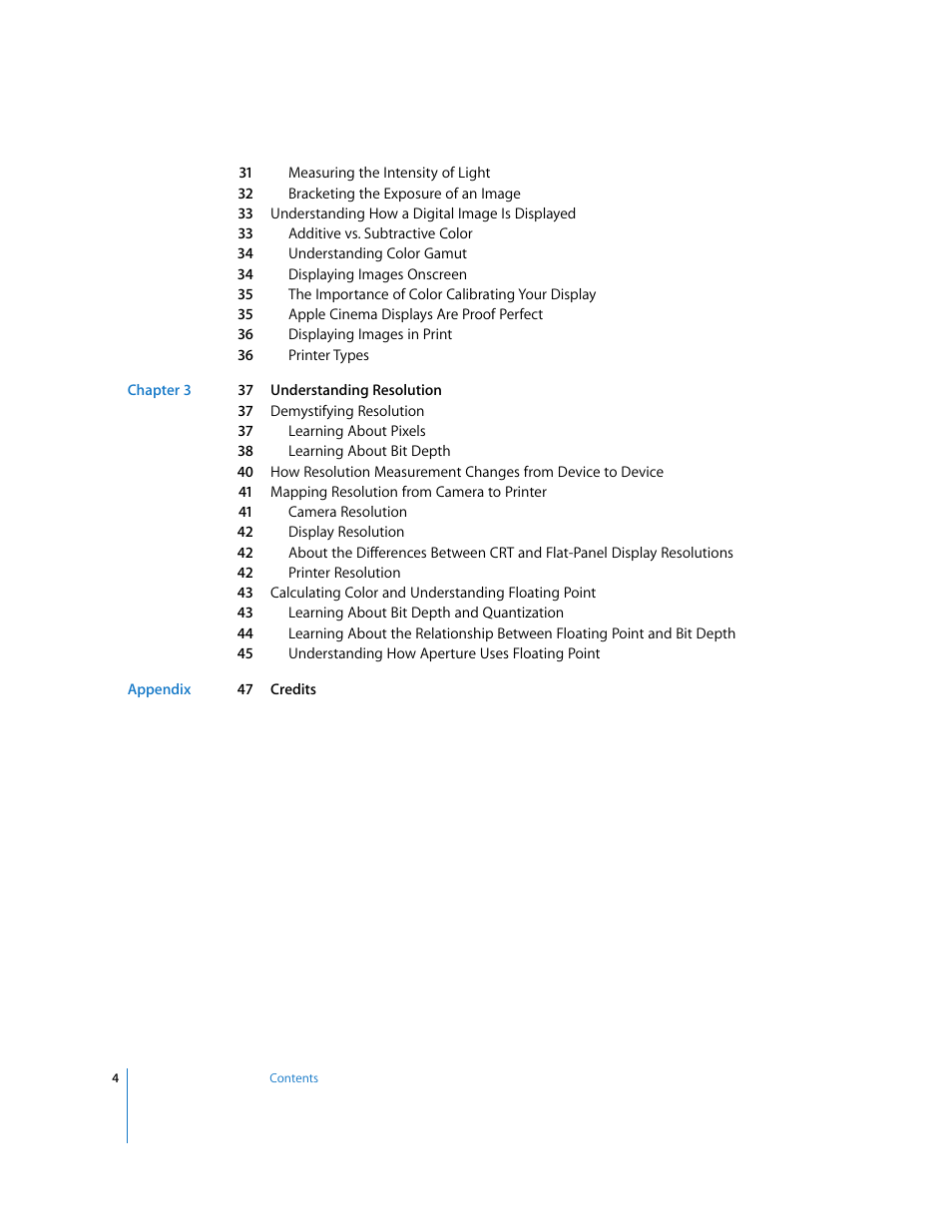 Apple Aperture Digital Photography Fundamentals User Manual | Page 4 / 47