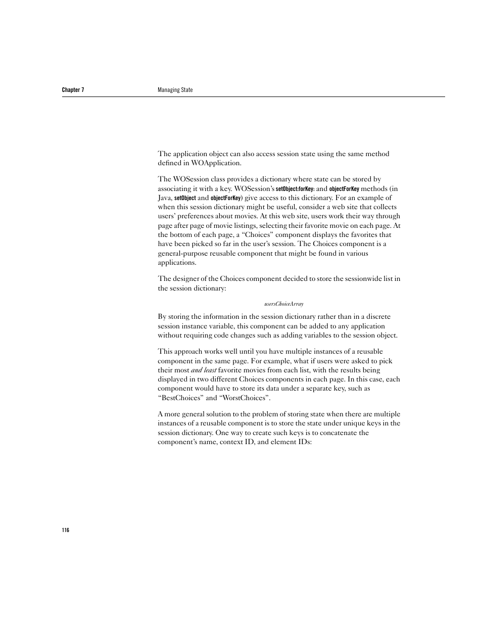 Apple WebObjects 3.5 User Manual | Page 116 / 218