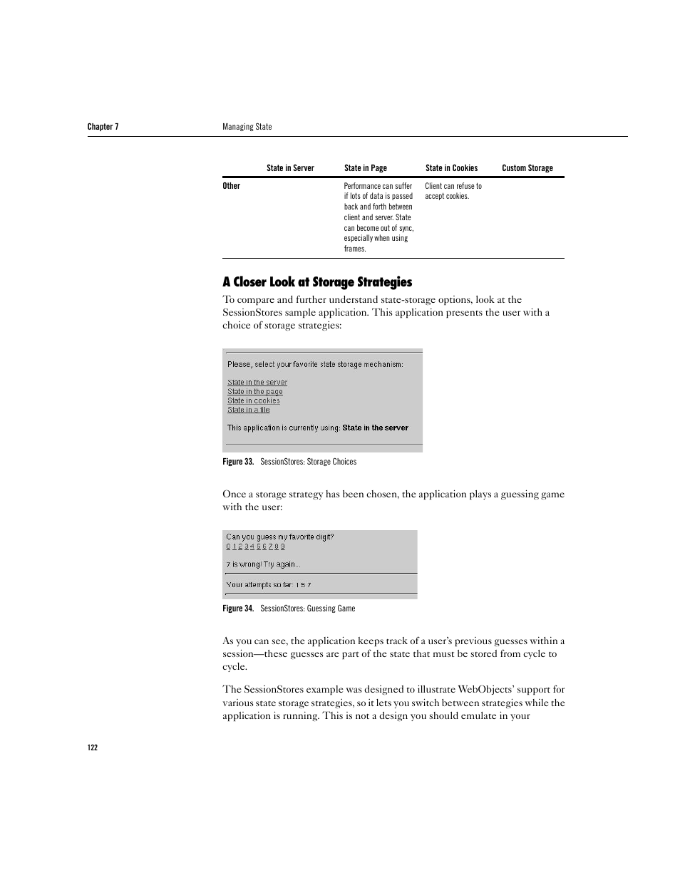 A closer look at storage strategies | Apple WebObjects 3.5 User Manual | Page 122 / 218