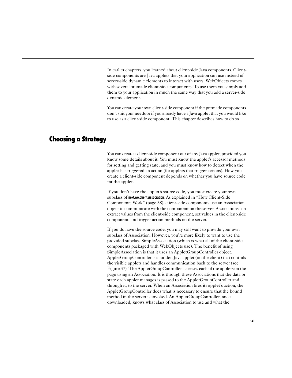 Choosing a strategy | Apple WebObjects 3.5 User Manual | Page 143 / 218