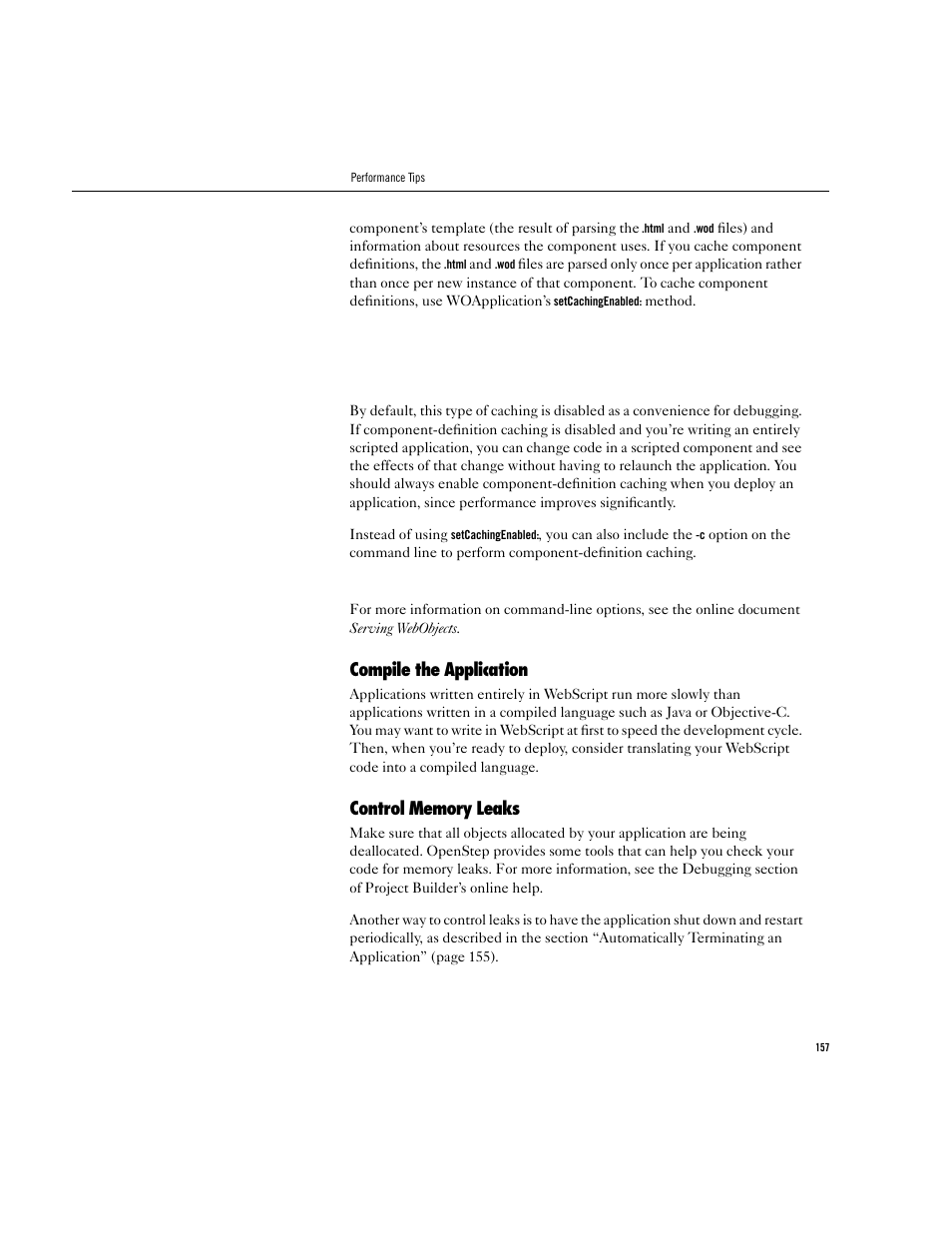 Compile the application | Apple WebObjects 3.5 User Manual | Page 157 / 218