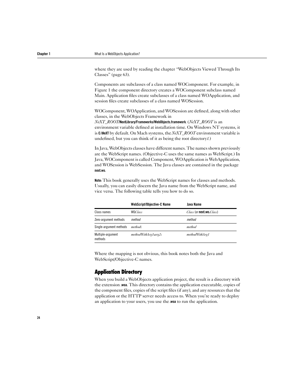 Application directory | Apple WebObjects 3.5 User Manual | Page 24 / 218