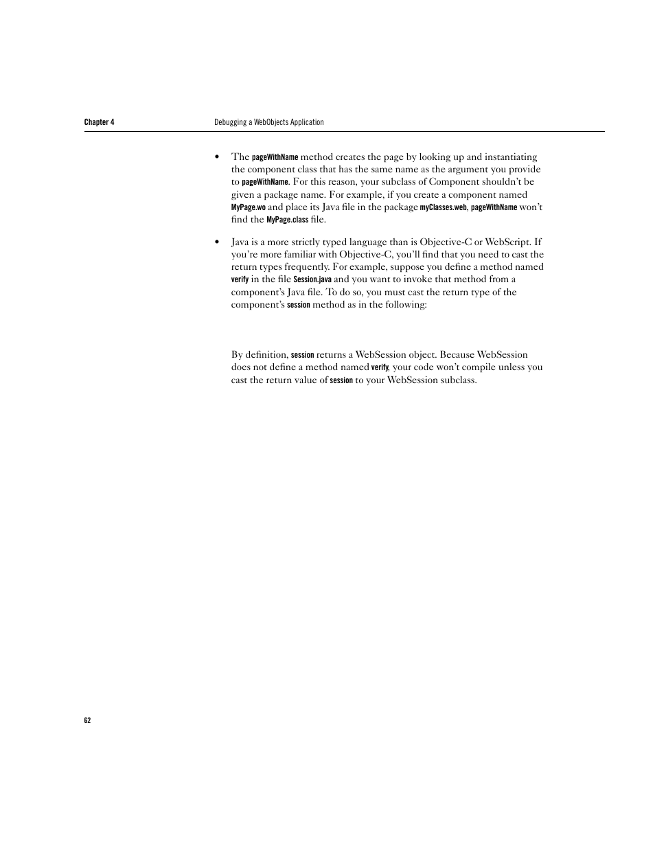 Apple WebObjects 3.5 User Manual | Page 62 / 218