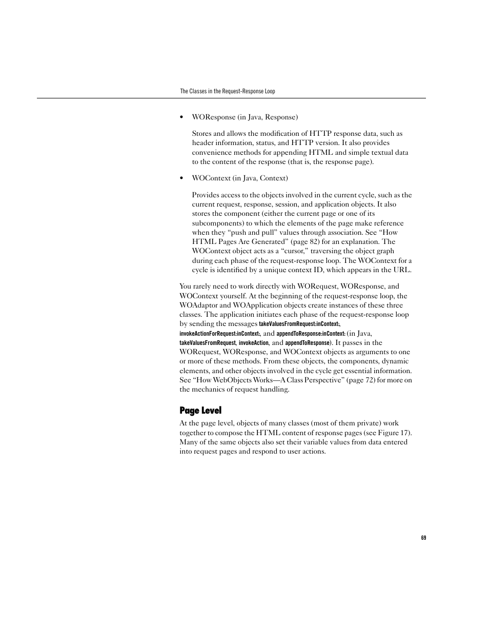 Page level | Apple WebObjects 3.5 User Manual | Page 69 / 218