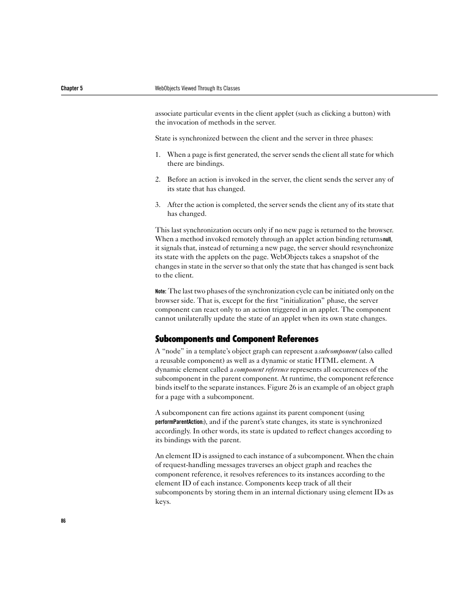 Subcomponents and component references | Apple WebObjects 3.5 User Manual | Page 86 / 218