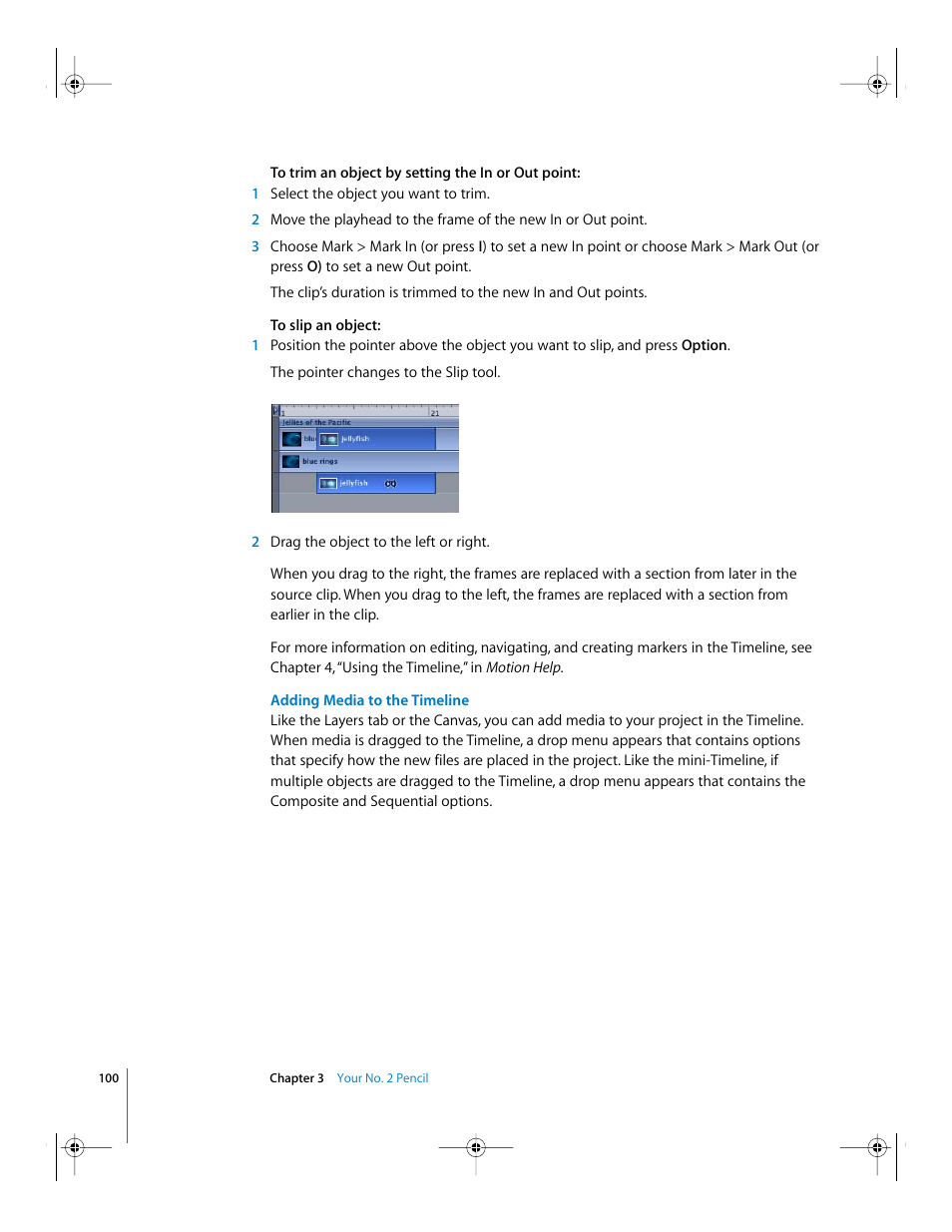 Adding media to the timeline | Apple Motion 2 Getting Started User Manual | Page 100 / 168