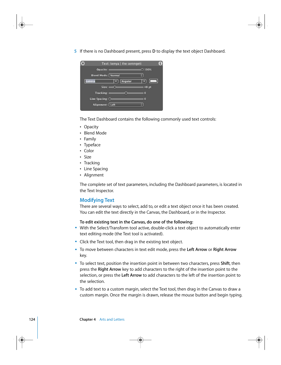 Modifying text | Apple Motion 2 Getting Started User Manual | Page 124 / 168