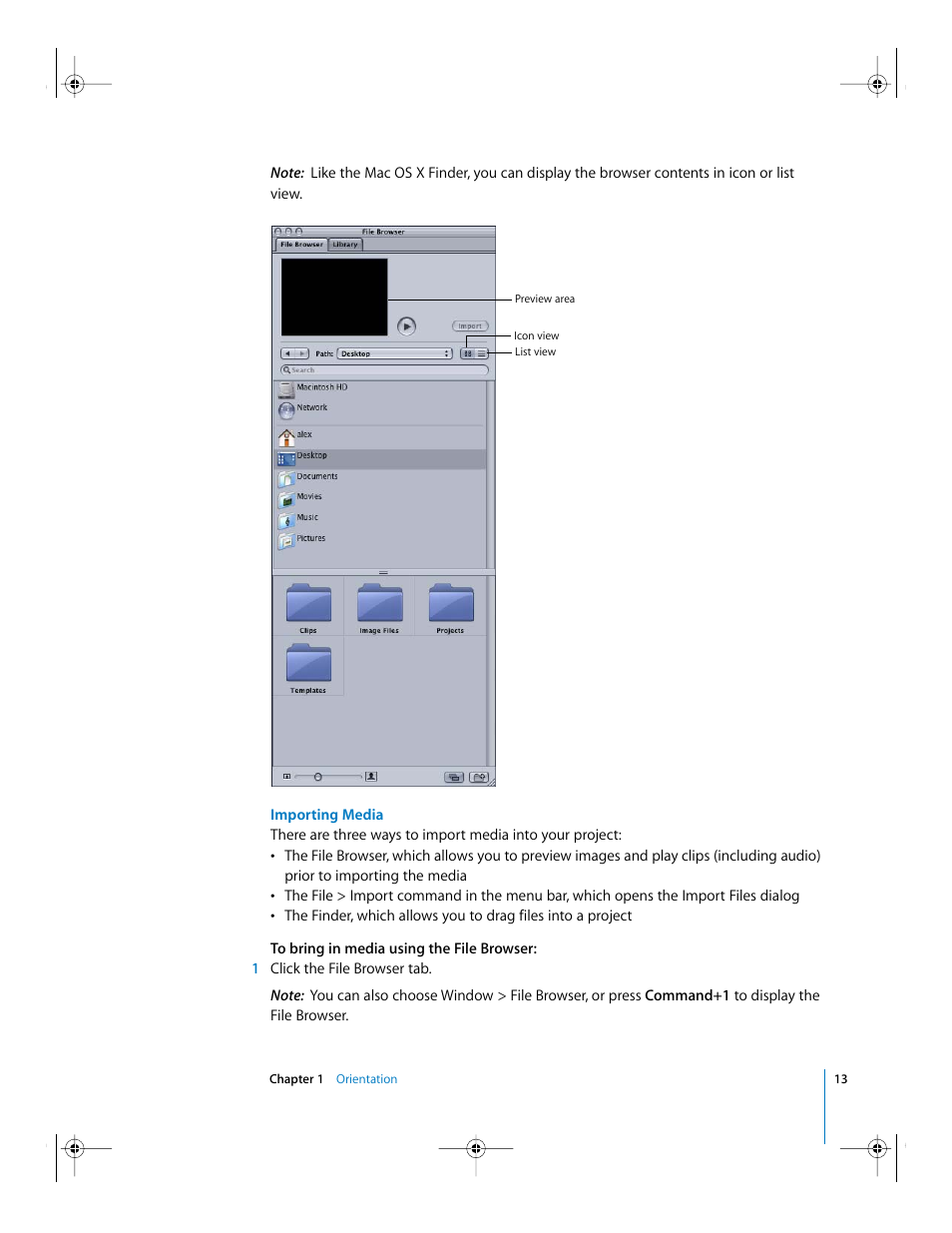Importing media | Apple Motion 2 Getting Started User Manual | Page 13 / 168