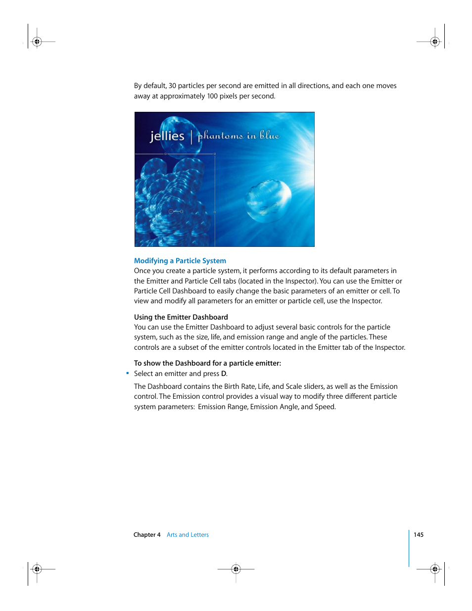 Modifying a particle system | Apple Motion 2 Getting Started User Manual | Page 145 / 168