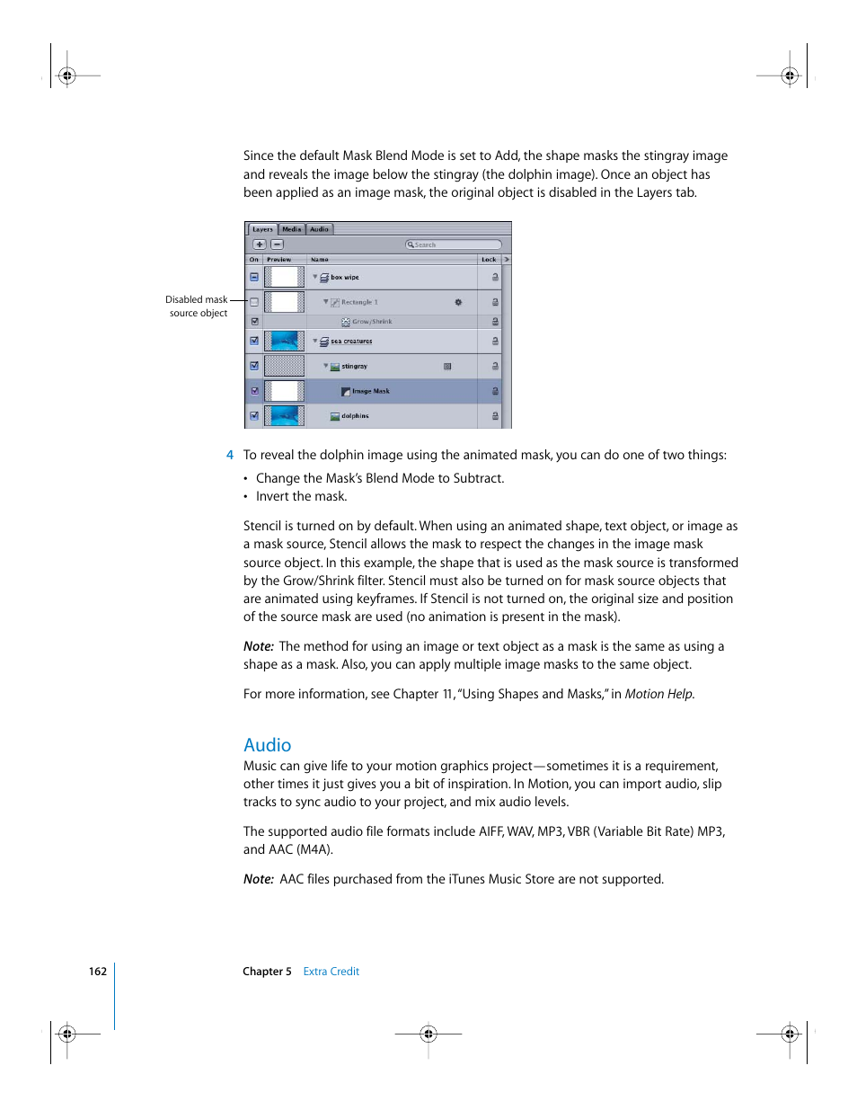 Audio | Apple Motion 2 Getting Started User Manual | Page 162 / 168