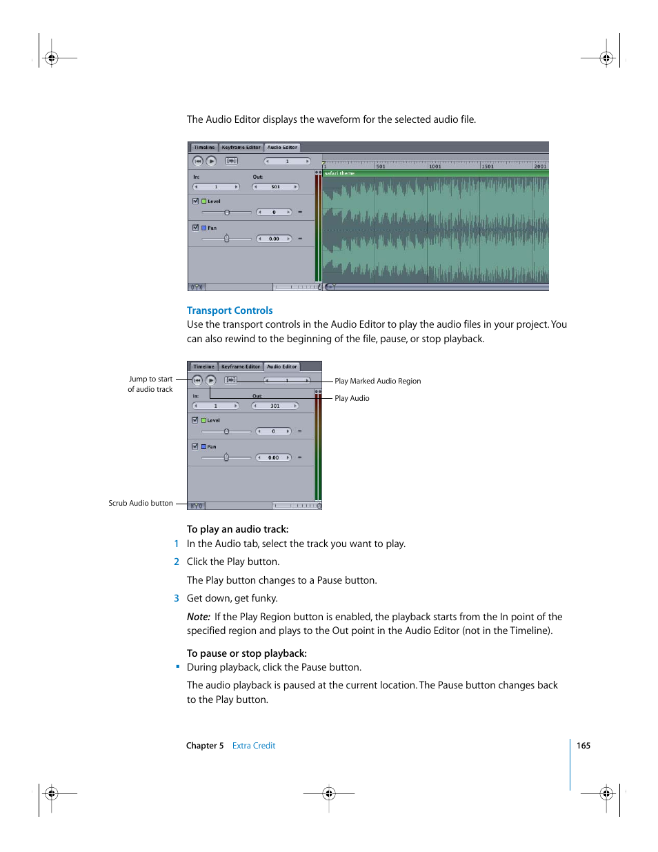 Transport controls | Apple Motion 2 Getting Started User Manual | Page 165 / 168