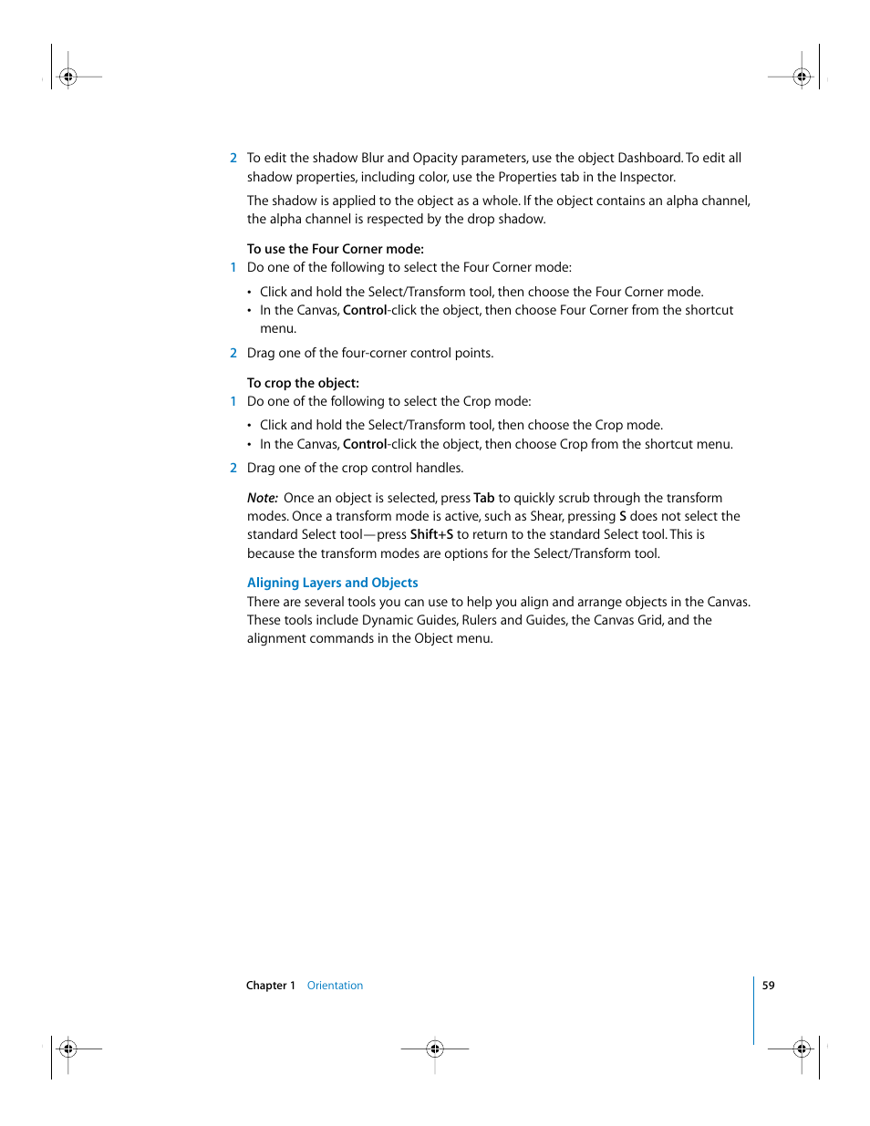 Aligning layers and objects | Apple Motion 2 Getting Started User Manual | Page 59 / 168