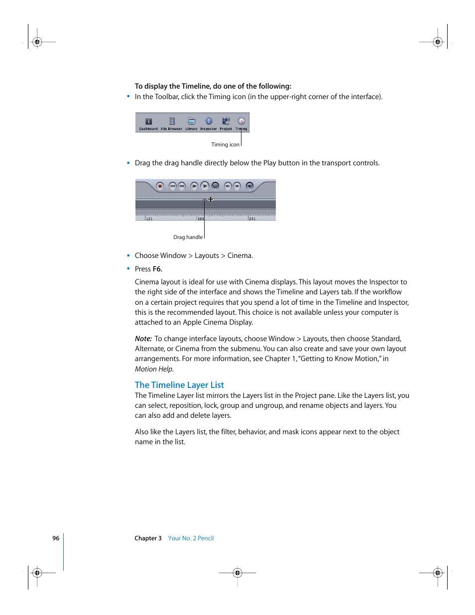 The timeline layer list | Apple Motion 2 Getting Started User Manual | Page 96 / 168