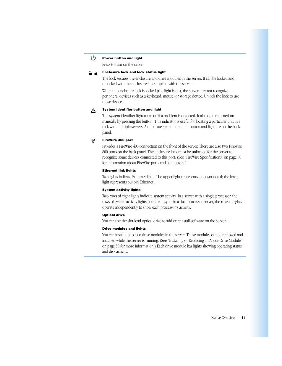 Apple Xserve (Slot Load) User Manual | Page 11 / 88