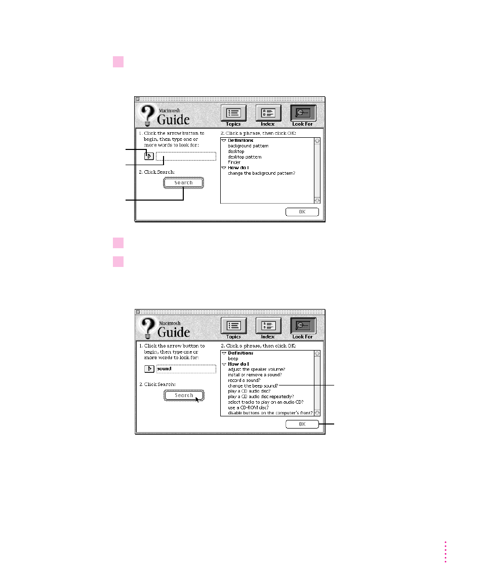 Getting answers with the look for button | Apple Macintosh LC 630 User Manual | Page 31 / 117