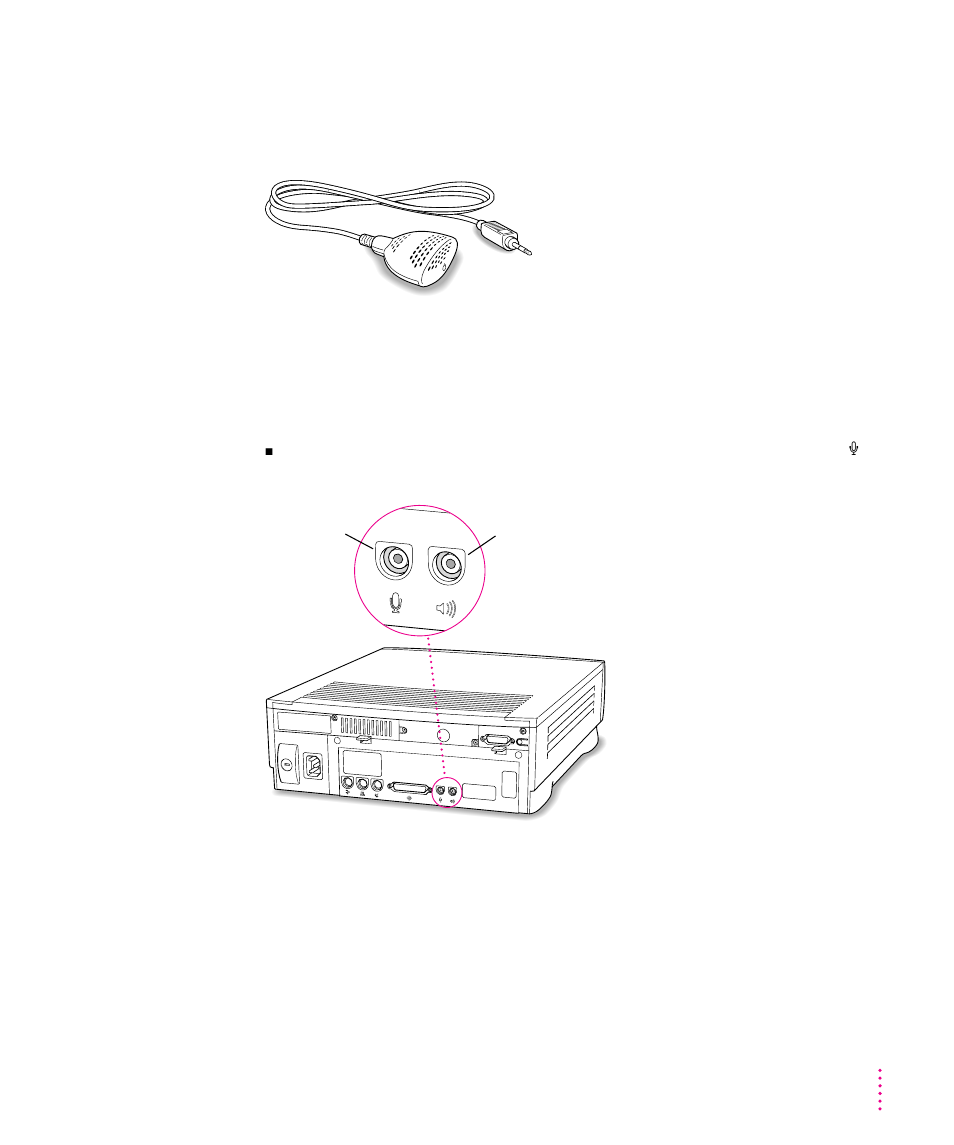 Connecting an apple plaintalk microphone 31, Connecting an apple plaintalk microphone | Apple Macintosh LC 630 User Manual | Page 39 / 117