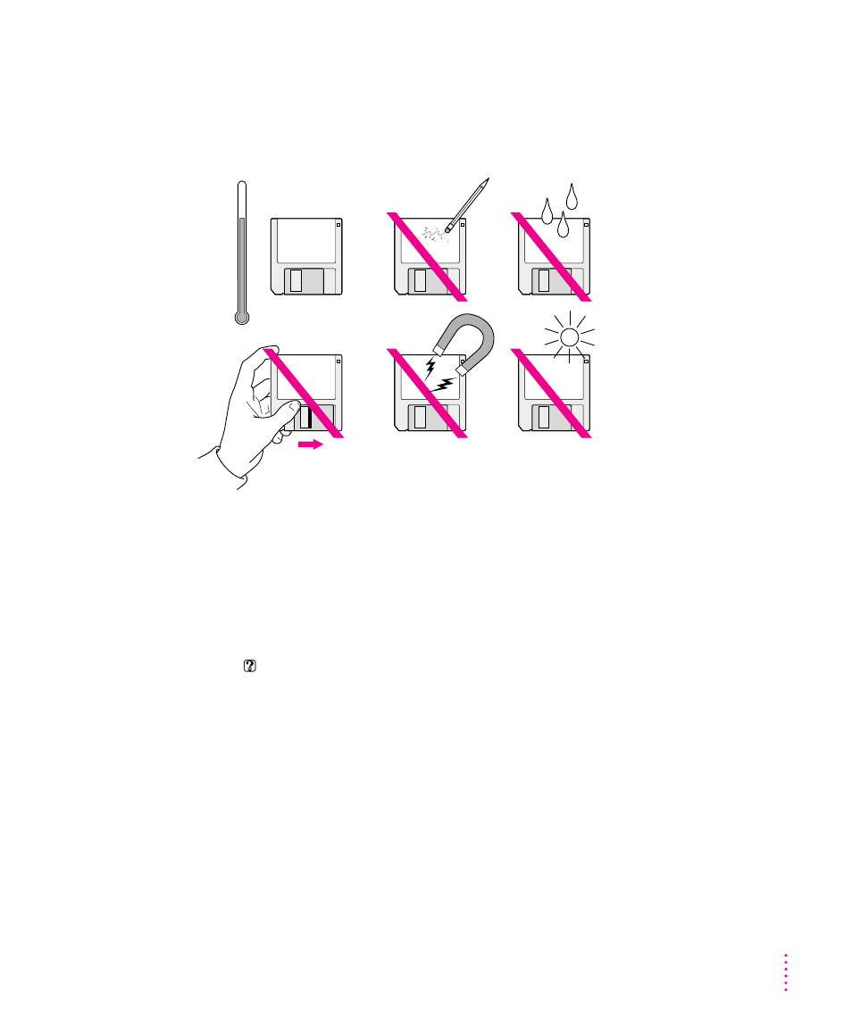 Handling floppy disks ejecting a disk | Apple Macintosh LC 630 User Manual | Page 91 / 117