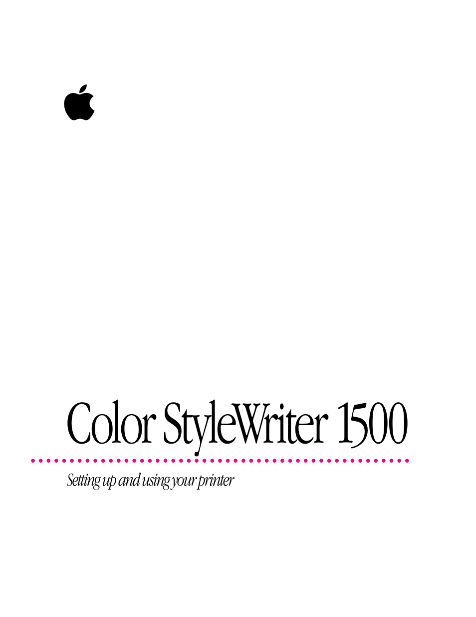 Color stylewriter 1500 | Apple Color StyleWriter 1500 User Manual | Page 135 / 144