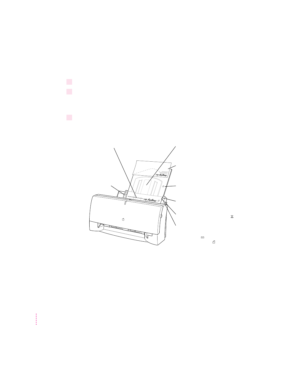 Loading the sheet feeder | Apple Color StyleWriter 1500 User Manual | Page 24 / 144