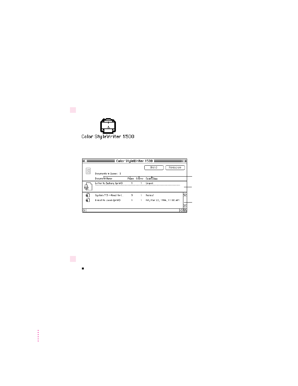 Monitoring and controlling background printing | Apple Color StyleWriter 1500 User Manual | Page 42 / 144