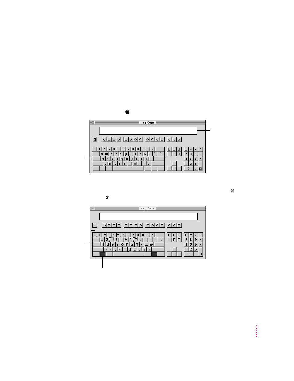 Typing special characters and symbols | Apple Macintosh PowerBook 190 Series User Manual | Page 149 / 181