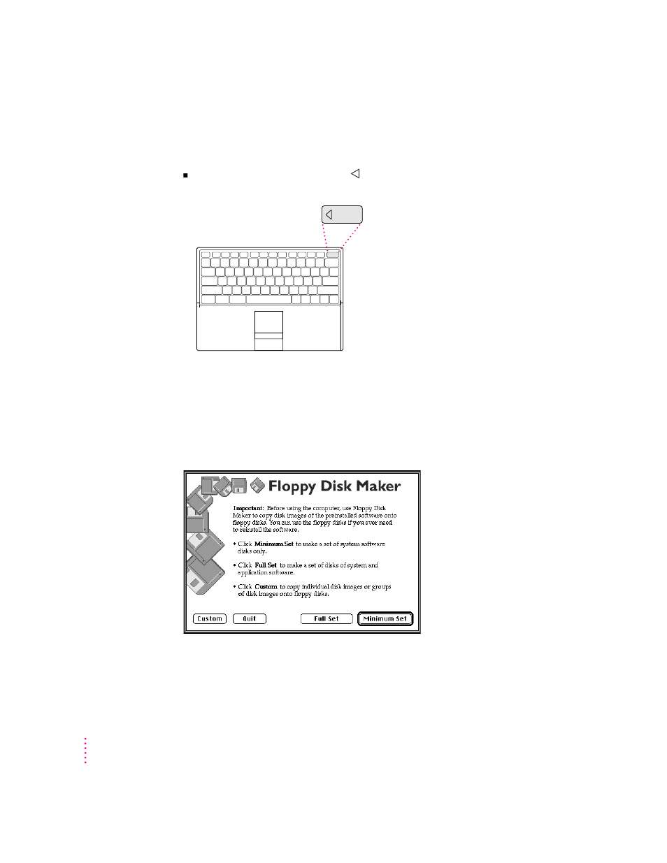 Turning the computer on | Apple Macintosh PowerBook 190 Series User Manual | Page 16 / 181