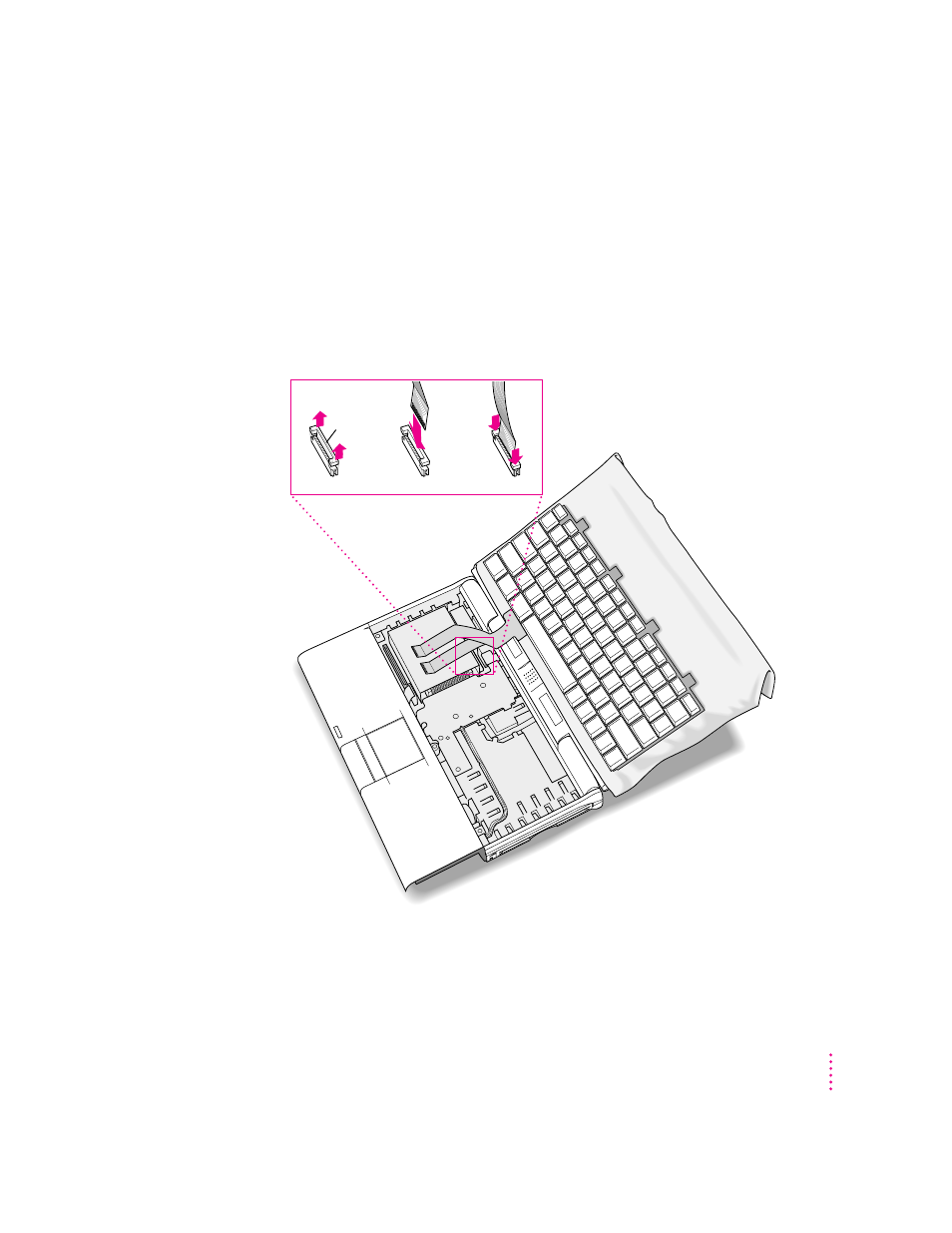 Replacing the keyboard | Apple Macintosh PowerBook 190 Series User Manual | Page 166 / 181