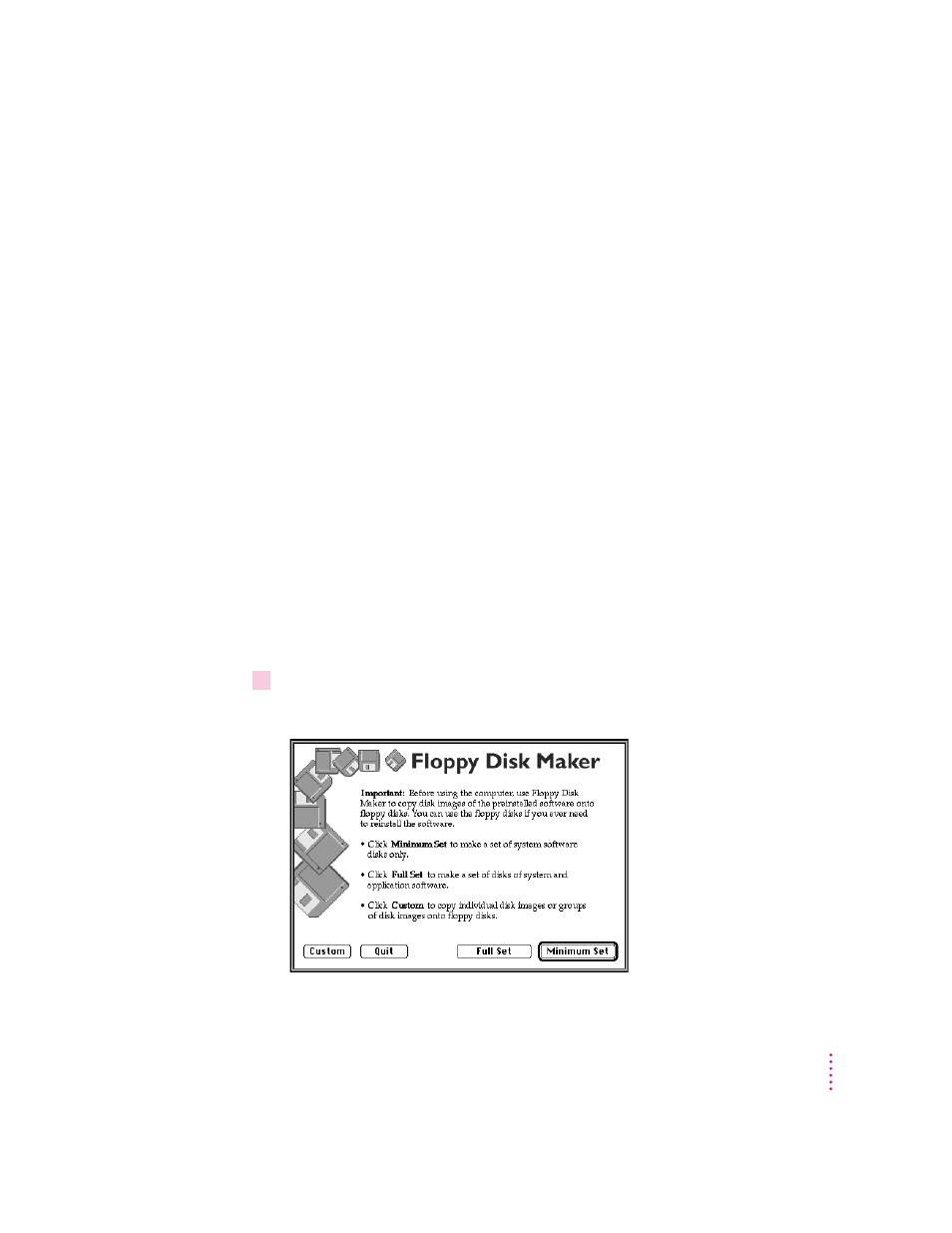 Making a set of disks | Apple Macintosh PowerBook 190 Series User Manual | Page 21 / 181