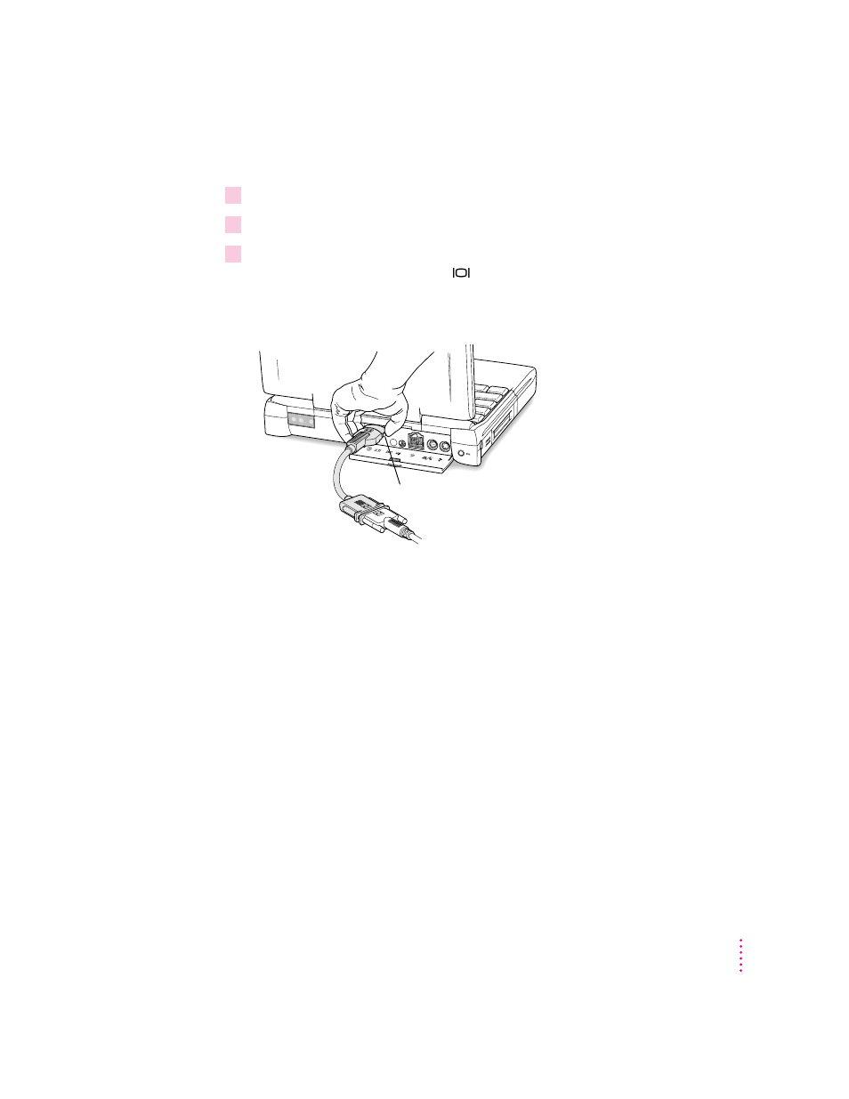 Disconnecting an external monitor | Apple Macintosh PowerBook 190 Series User Manual | Page 73 / 181