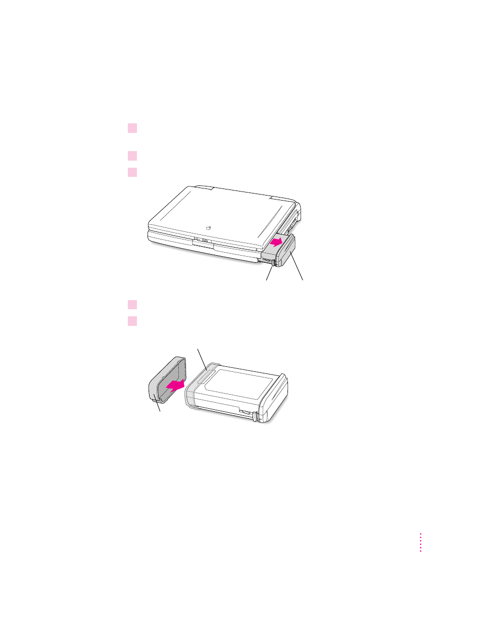 Removing or replacing the battery | Apple Macintosh PowerBook 190 Series User Manual | Page 85 / 181