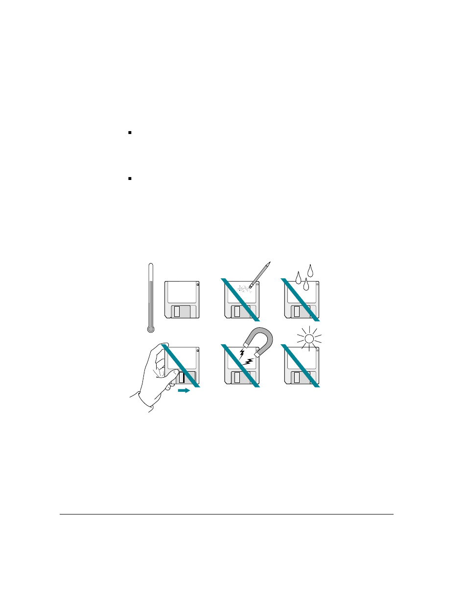 Handling the keyboard, Handling floppy disks | Apple Workgroup Server 9150/120 User Manual | Page 110 / 154