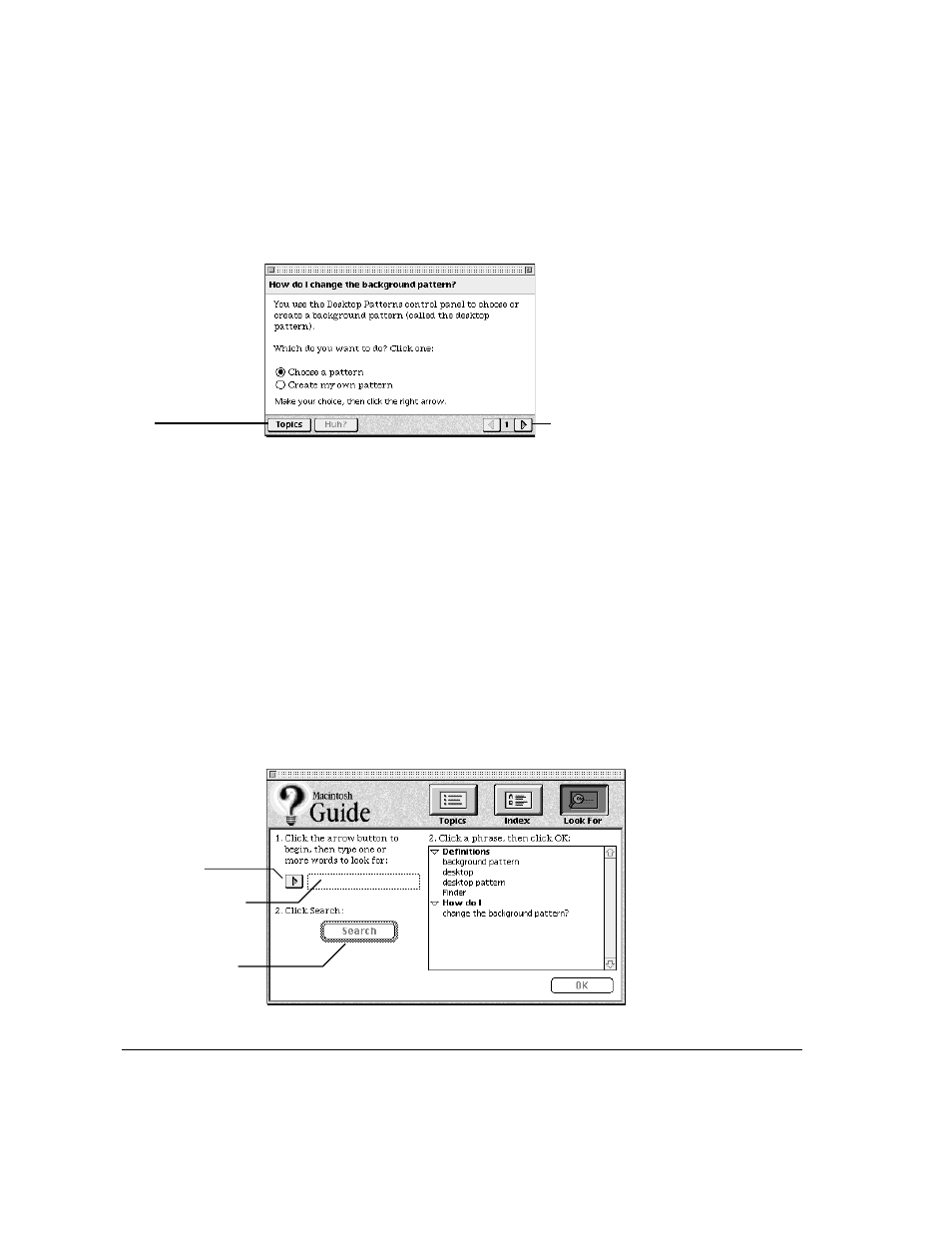 Getting answers with the look for button | Apple Workgroup Server 9150/120 User Manual | Page 126 / 154