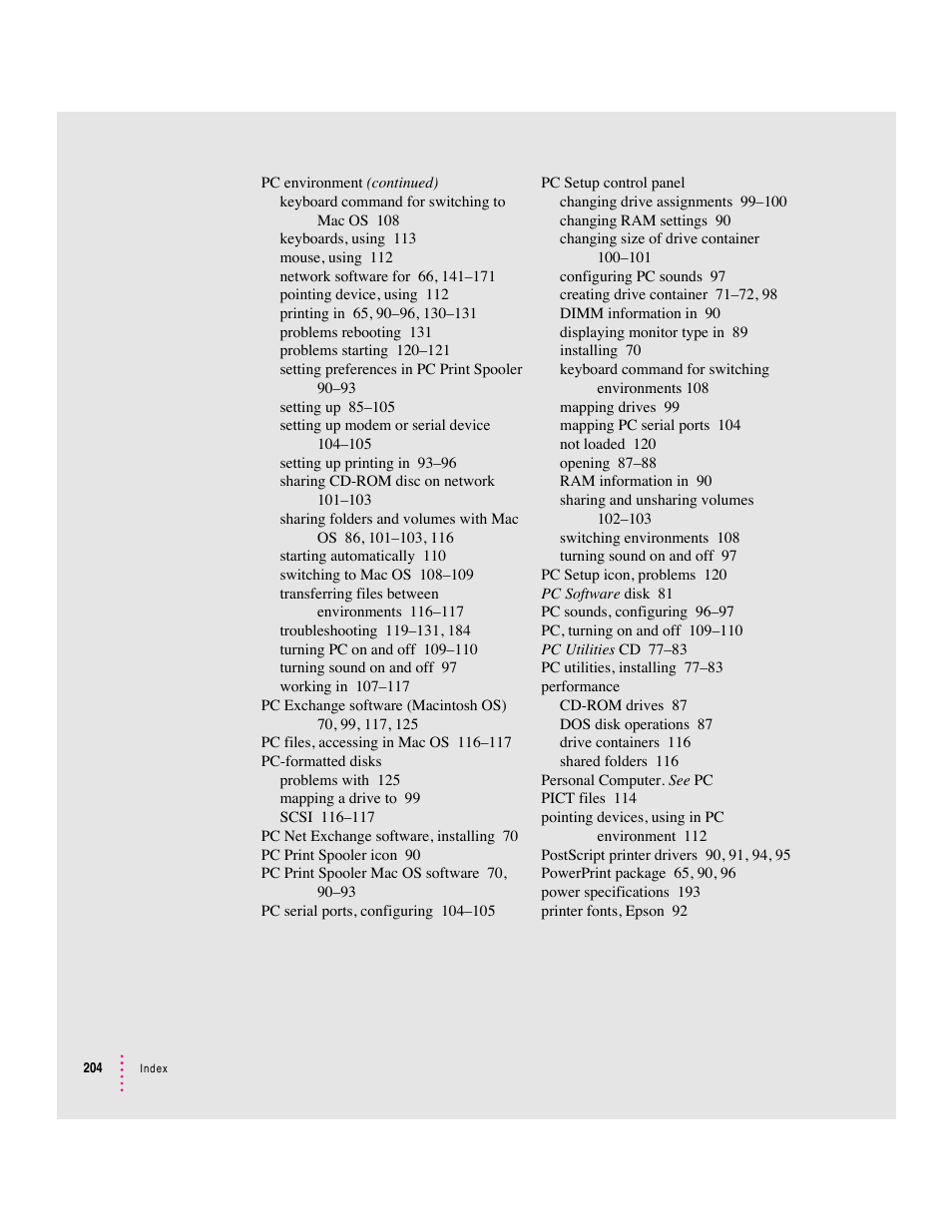 Apple PC Compatibility Card 12-inch card User Manual | Page 218 / 222