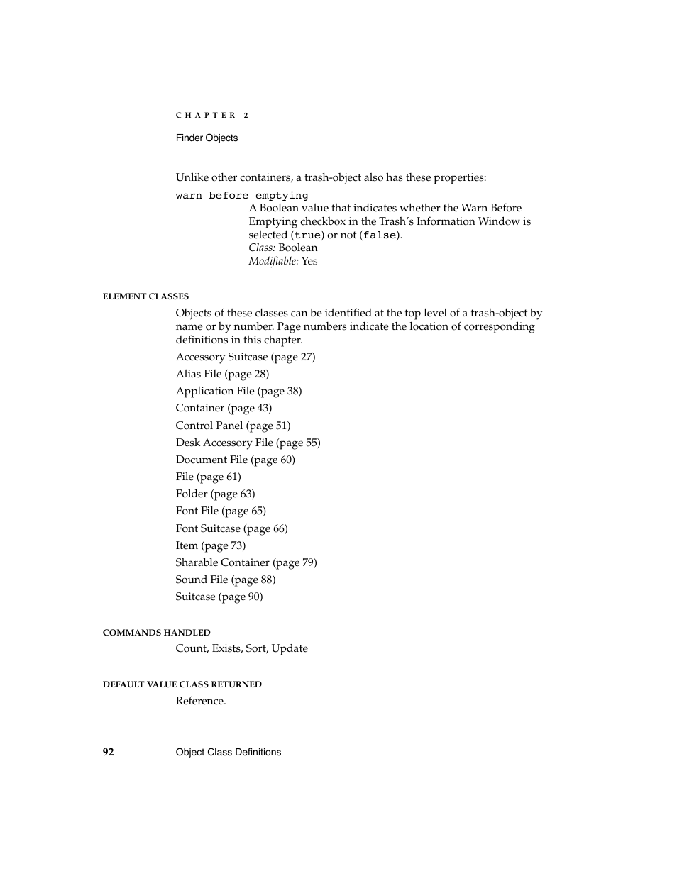 Apple AppleScript Finder Guide User Manual | Page 104 / 168